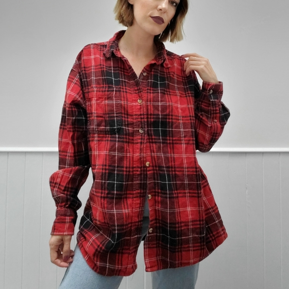 Classic Red and Black Flannel Long Sleeve - Picture 4 of 7